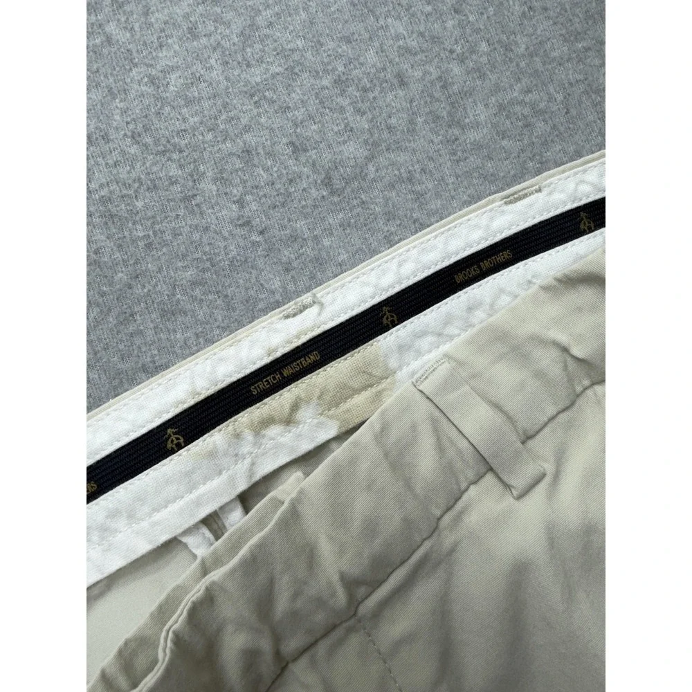 Brooks Brothers Pants Mens 34x30 Beige Clark Fit Supima Stretch‎ Chino Casual